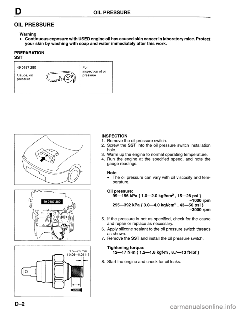 MAZDA PROTEGE 1996  Workshop Manual 