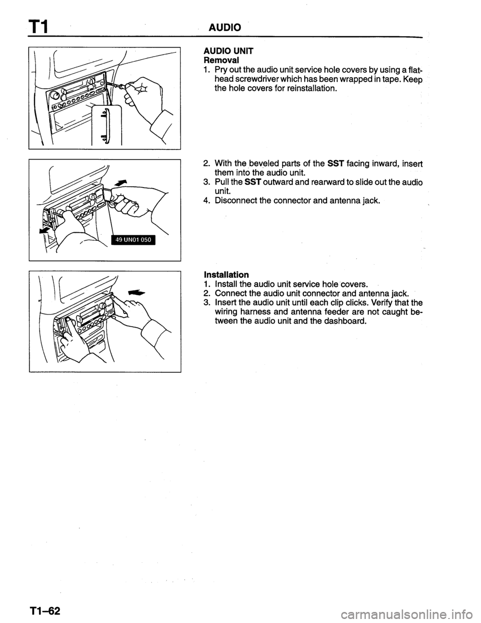 MAZDA PROTEGE 1996  Workshop Manual 