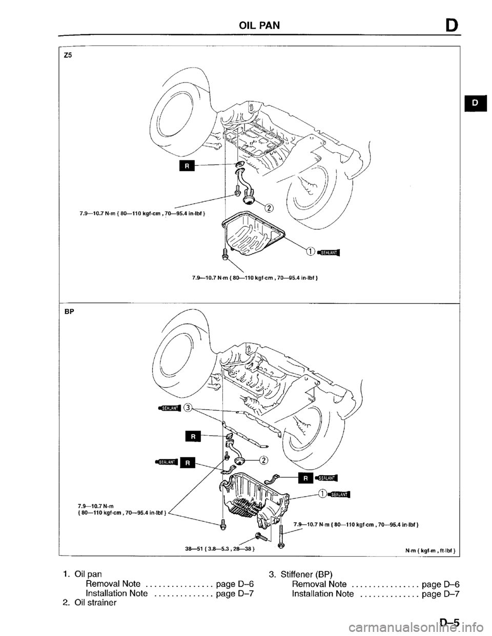 MAZDA PROTEGE 1996  Workshop Manual 