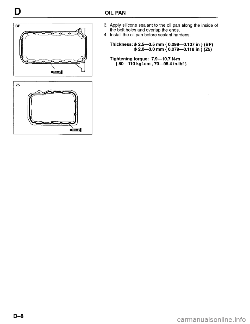 MAZDA PROTEGE 1996  Workshop Manual 