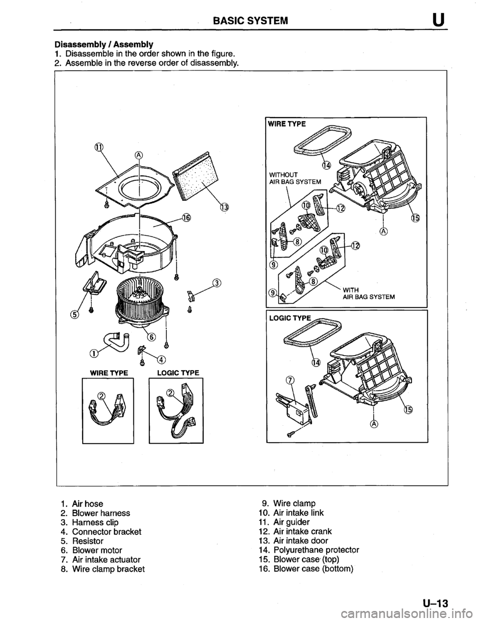 MAZDA PROTEGE 1996  Workshop Manual 
