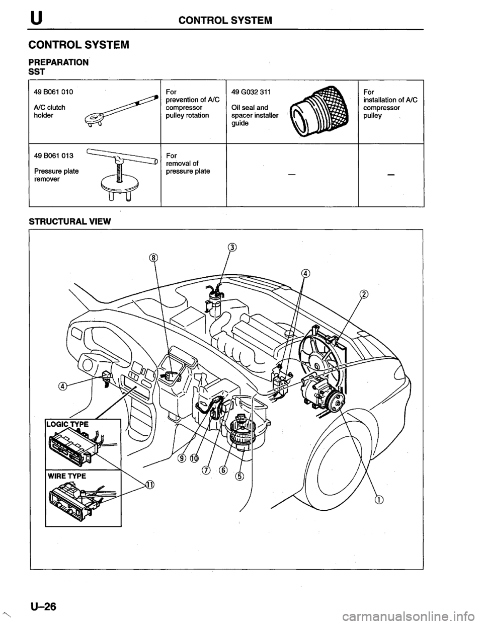 MAZDA PROTEGE 1996  Workshop Manual 