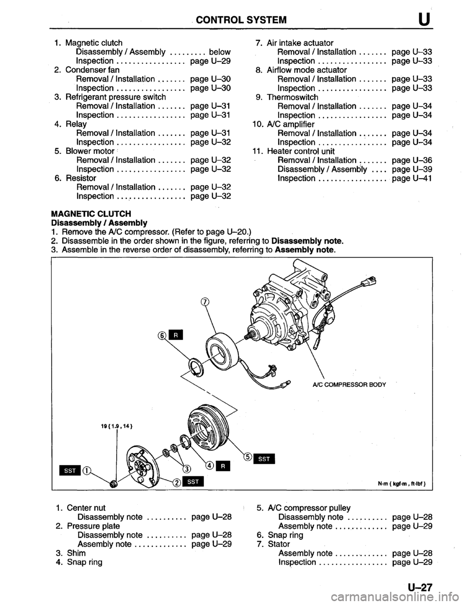 MAZDA PROTEGE 1996  Workshop Manual 