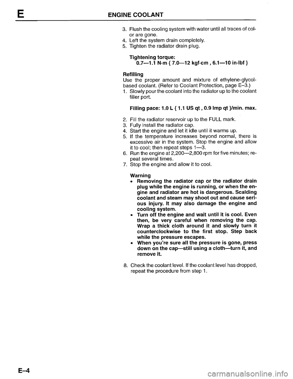MAZDA PROTEGE 1996  Workshop Manual 