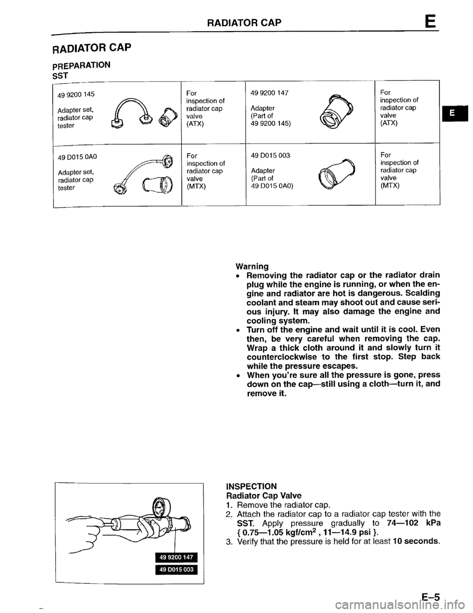 MAZDA PROTEGE 1996  Workshop Manual 