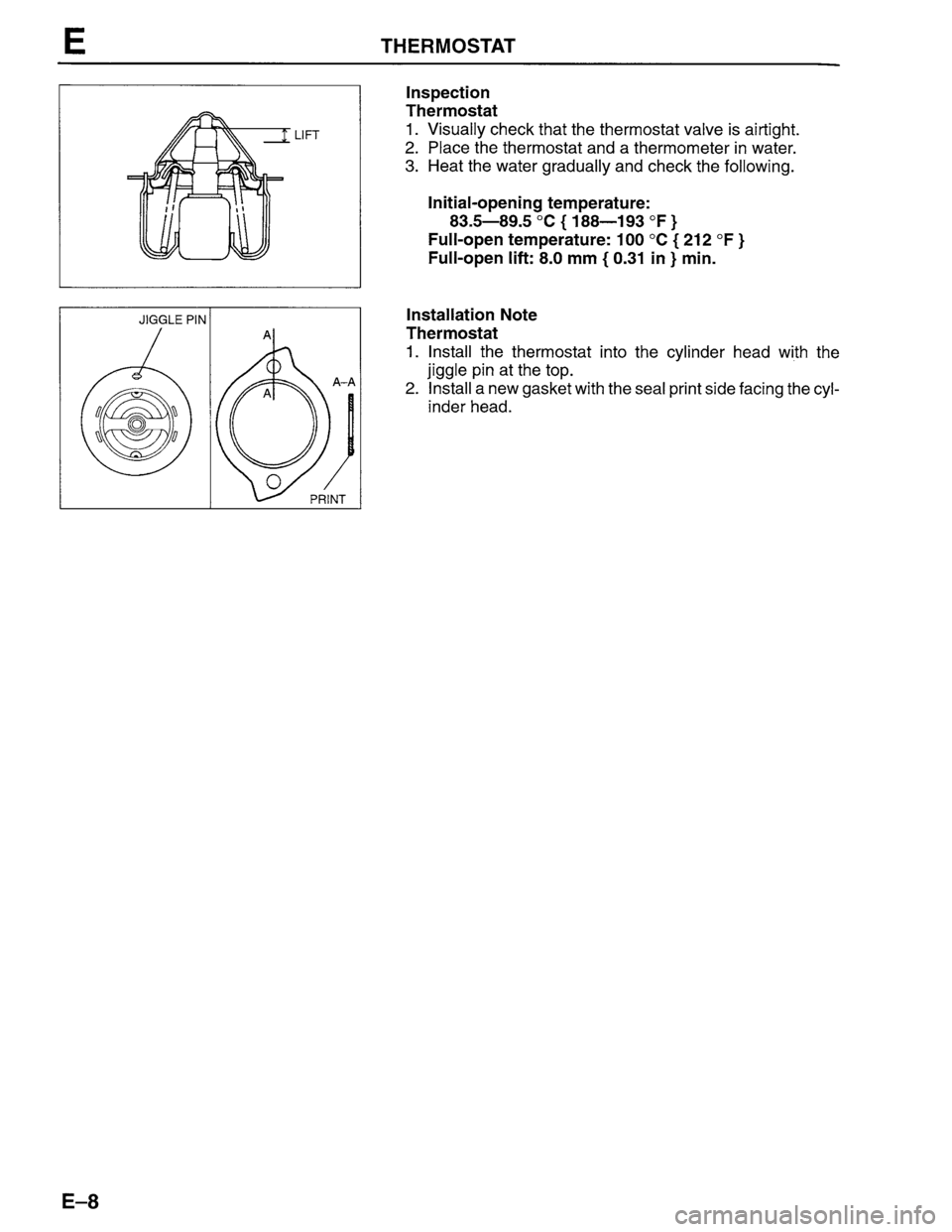 MAZDA PROTEGE 1996  Workshop Manual 