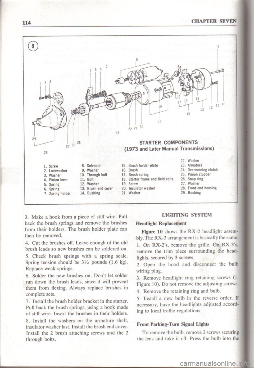 MAZDA RX-2 1971  Workshop Service Repair Manual 