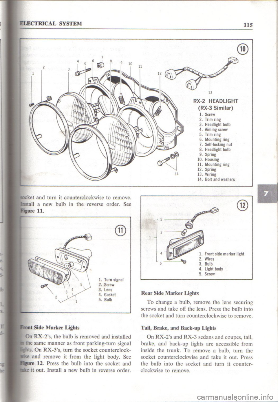 MAZDA RX-2 1971  Workshop Service Repair Manual 