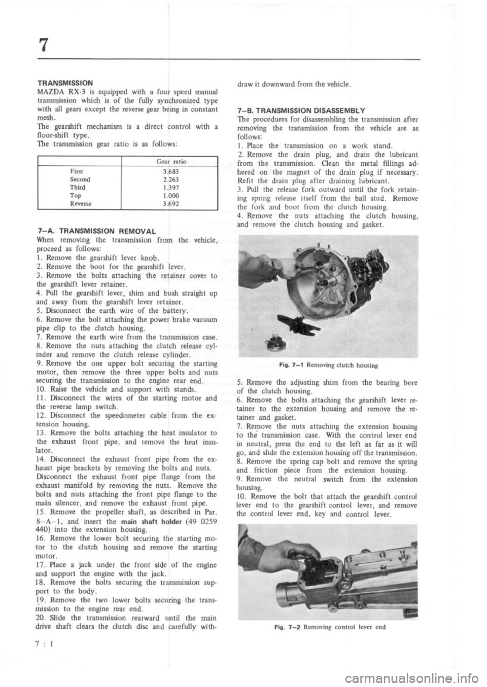 MAZDA RX-3 1975  Workshop Manual 