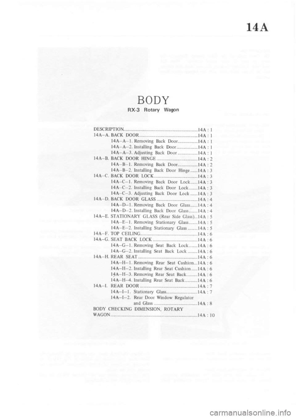 MAZDA RX-3 1975  Workshop Manual 