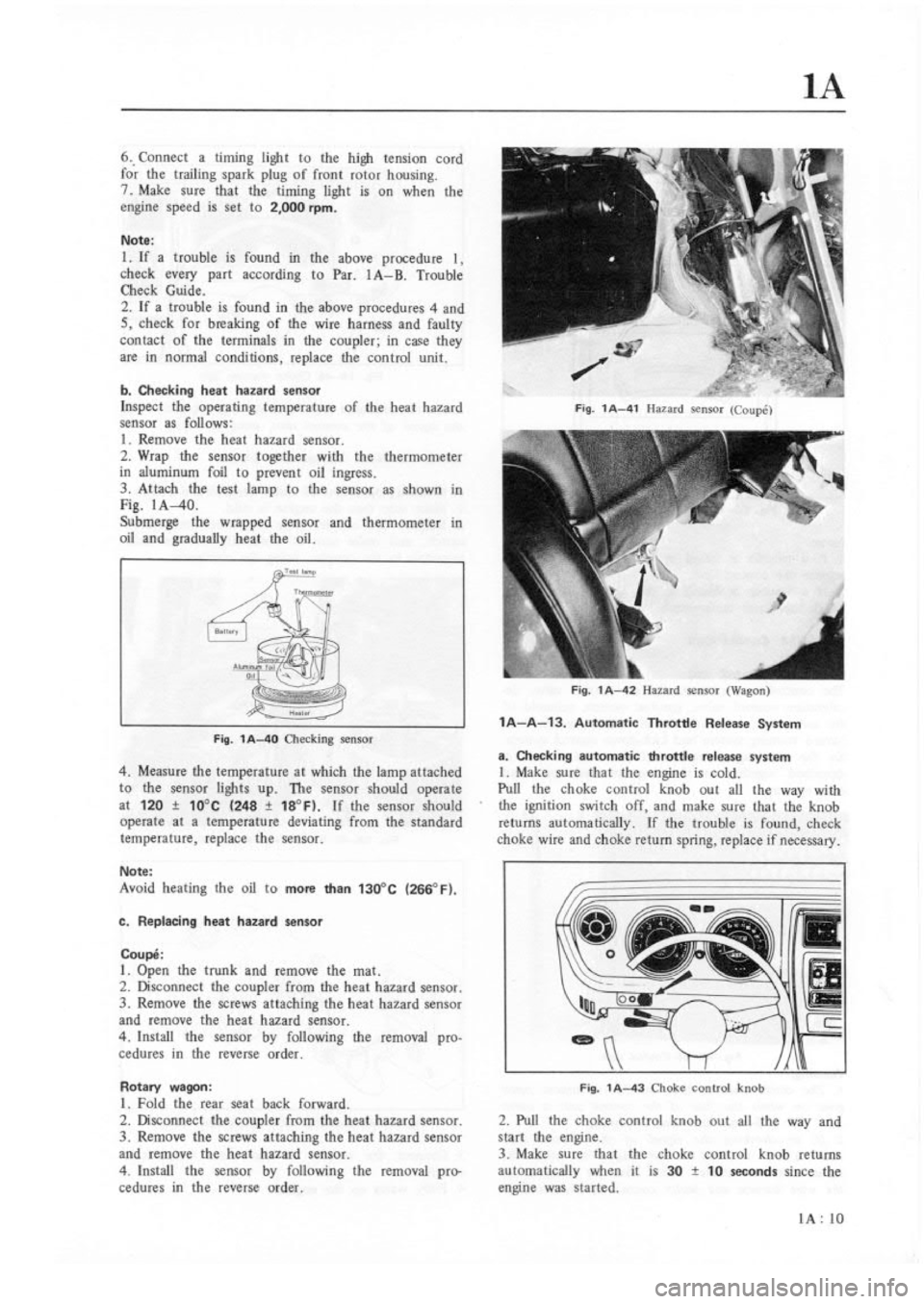 MAZDA RX-3 1975  Workshop Manual 