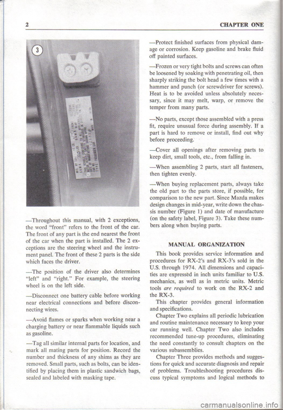 MAZDA RX-3 1971  Workshop Manual 