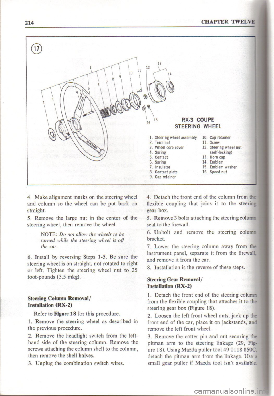 MAZDA RX-3 1971  Workshop Manual 