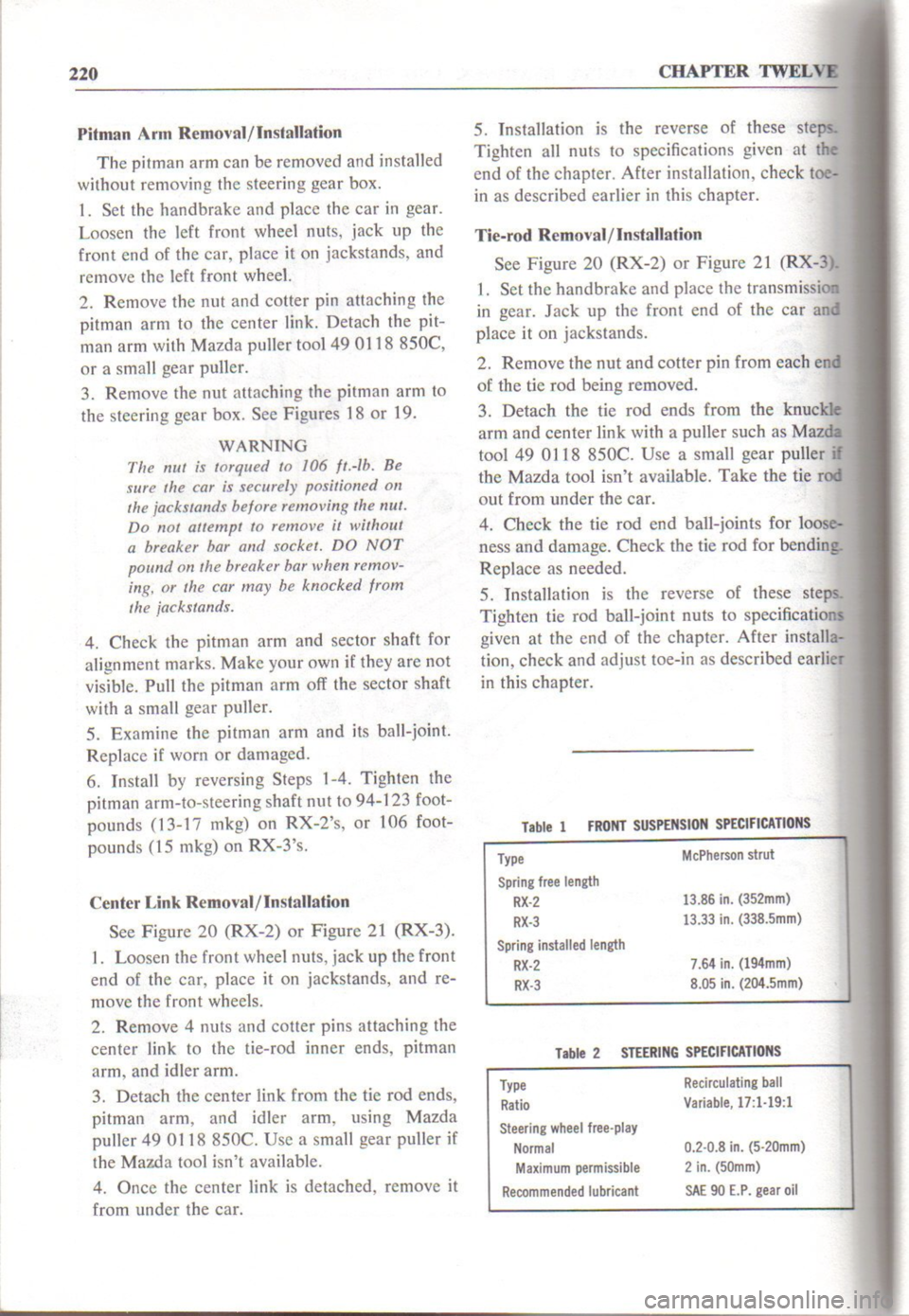 MAZDA RX-3 1971  Workshop Manual 