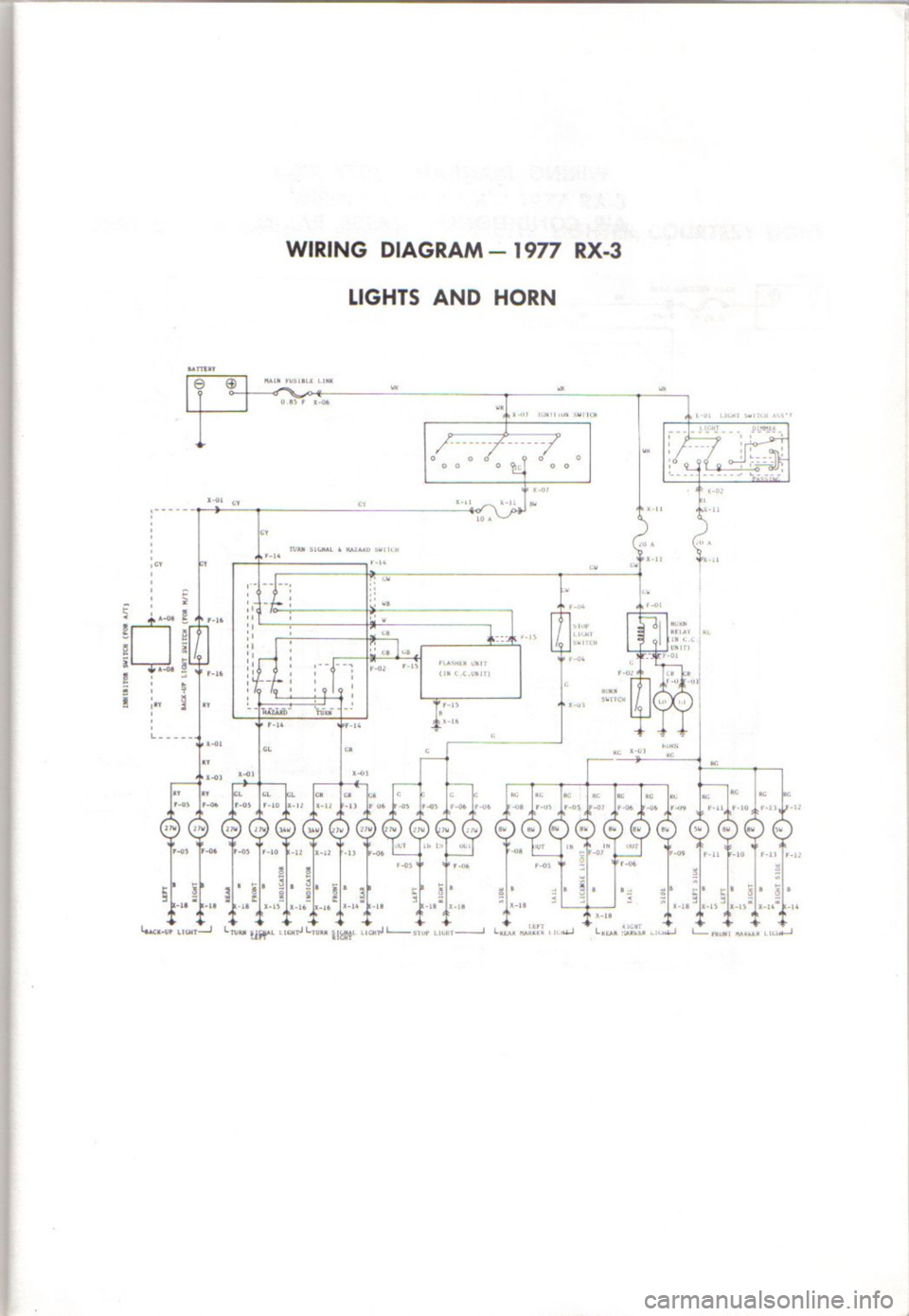 MAZDA RX-3 1971  Workshop Manual 