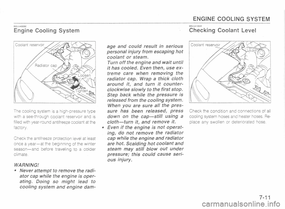 MAZDA MX-5 1989  Owners Manual 
