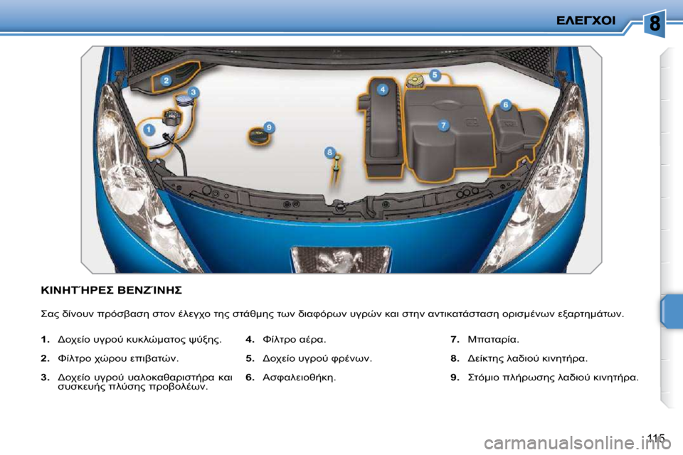 Peugeot 207 CC 2010  Εγχειρίδιο χρήσης (in Greek) 115
� � � � � � � � � � � �