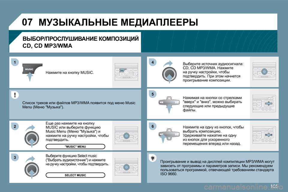 Peugeot 207 CC 2010  Инструкция по эксплуатации (in Russian) �1�6�5
�0�7
�6
�4 
�5
�3
�2
�1
YrXeg�/fgehbjoBYWdB?� aecfeABmBC� � 
�C�D�,� �C�D� �M�P�3�/�W�M�A� 
� fjhbzjuywÖb_� b� yuyh^� Öw� ^bkie_c� dh