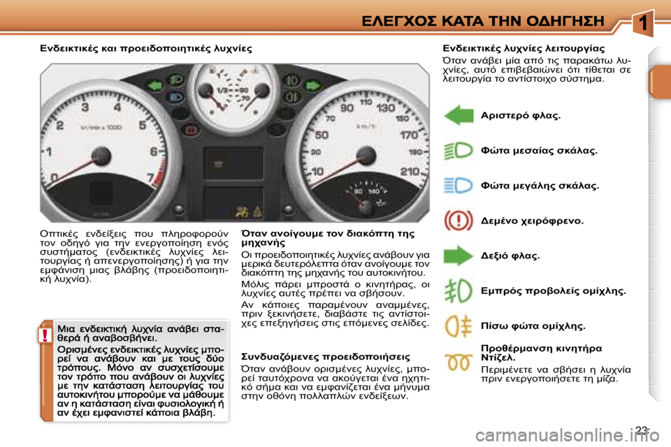 Peugeot 207 CC 2007  Εγχειρίδιο χρήσης (in Greek) �!
�2�3
