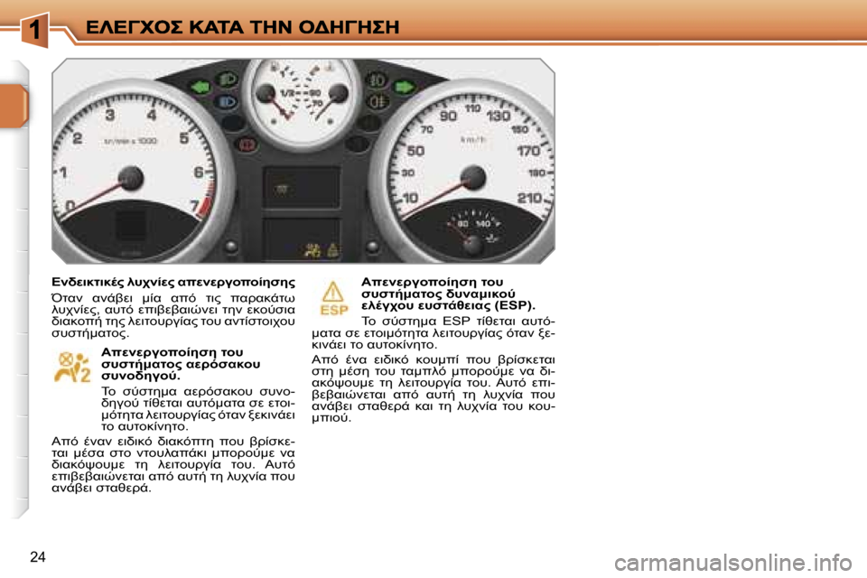 Peugeot 207 CC 2007  Εγχειρίδιο χρήσης (in Greek) �2�4

