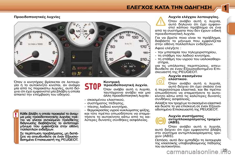 Peugeot 207 CC 2007  Εγχειρίδιο χρήσης (in Greek) �!
�2�5
