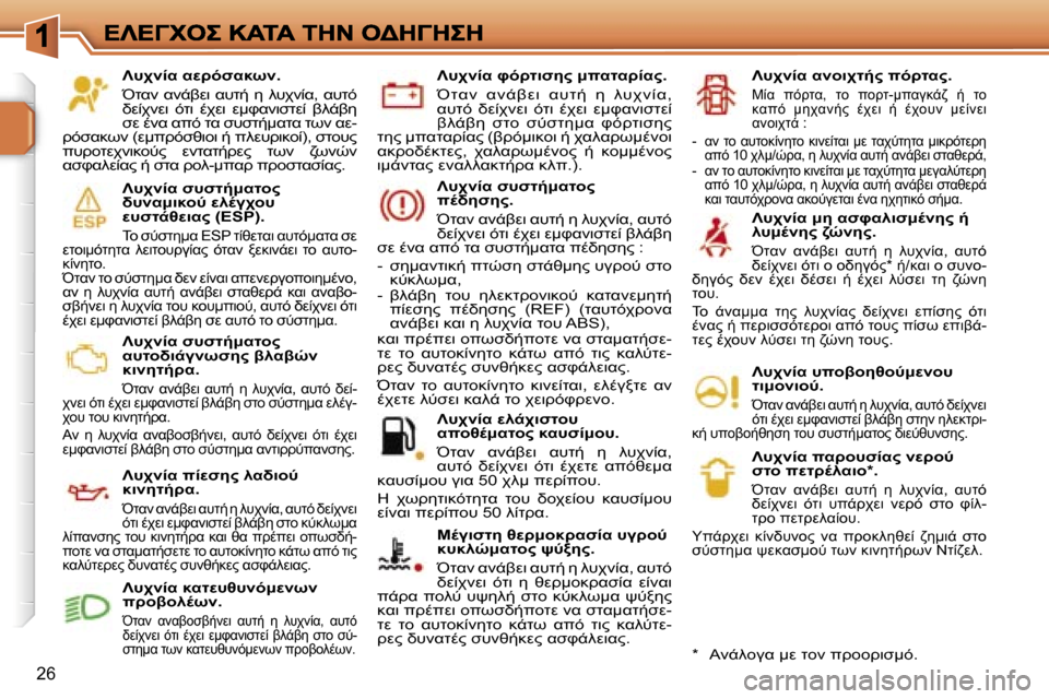 Peugeot 207 CC 2007  Εγχειρίδιο χρήσης (in Greek) �2�6
#A0K� KM>FNK8C�.
