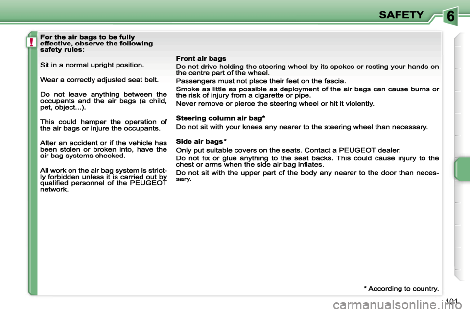 Peugeot 207 CC Dag 2007  Owners Manual �!
�1�0�1                         