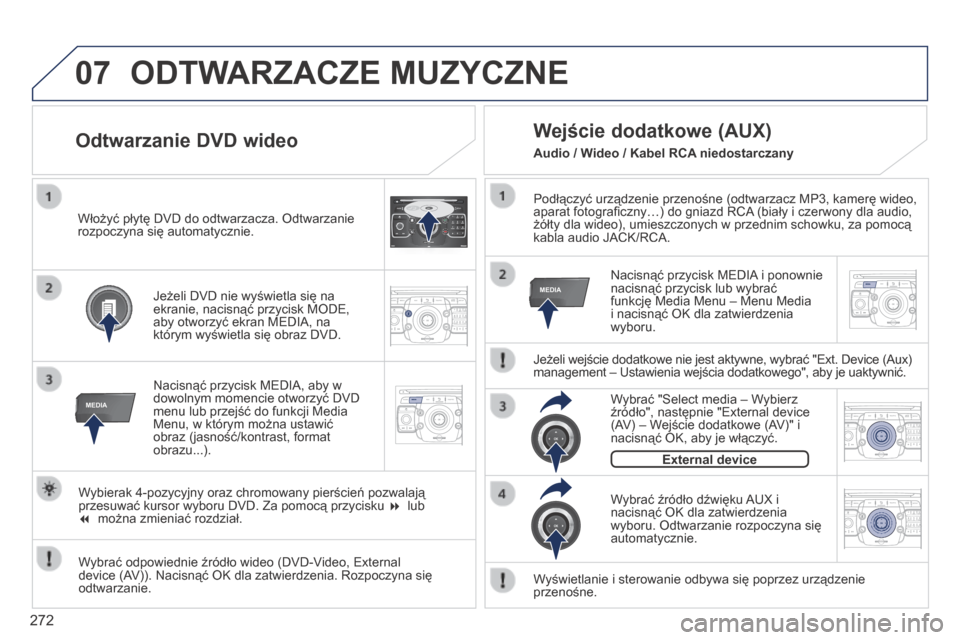 Peugeot 3008 Hybrid 4 2014  Instrukcja Obsługi (in Polish) 07
MEDIA
2ABC3DEF5JKL4GHI6MNO8TU V7PQRS9WXYZ0*#
1RADIOM EDIA NA
V ESC TRAFFIC
SETUPADDR
BOOK
MEDIA
2AB C3DEF5JKL4GHI6MNO8TUV7PQR S9WXYZ0*#
1RADIO MEDIA NA
V TRAFFIC
SETUPADDR
BOOK
2ABC3DEF5JKL4GHI6MNO