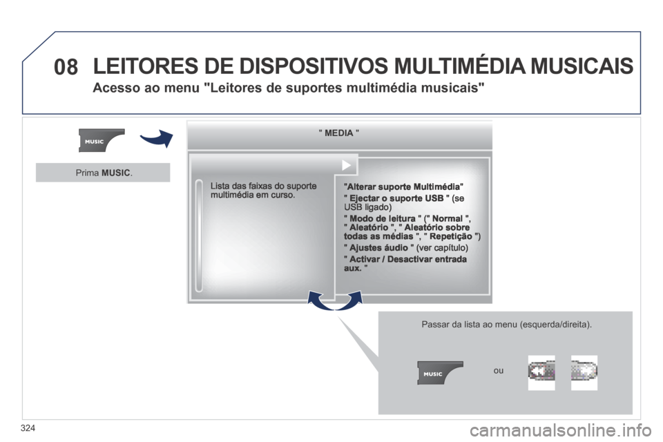Peugeot 3008 Hybrid 4 2014  Manual do proprietário (in Portuguese) 08
324
  "     "     "     "     "     "     "     "     "     "     "     "     "     "     "     "     "     "     "   MEDIAMEDIAMEDIAMEDIAMEDIAMEDIAMEDIAMEDIAMEDIAMEDIAMEDIAMEDIAMEDIAMEDIAMEDIAMEDI