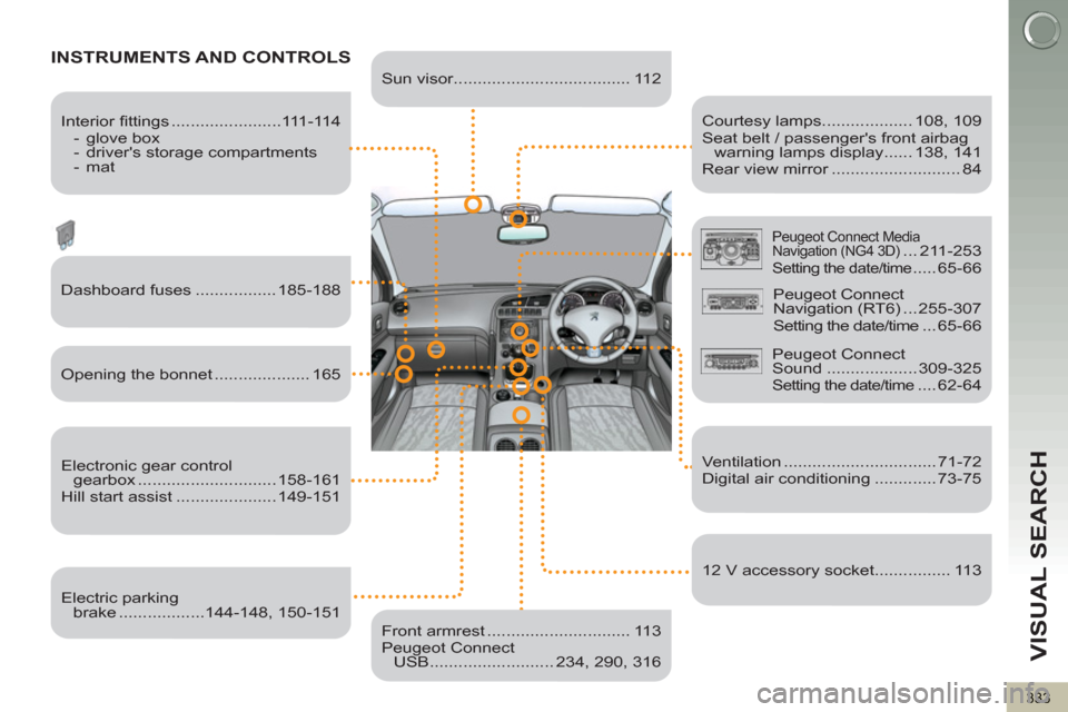 Peugeot 3008 Hybrid 4 2013 Owners Manual - RHD (UK. Australia) VISUAL SEARCH
333
Courtesy lamps................... 108, 109
Seat belt / passengers front airbag
warning lamps display ...... 138, 141
Rear view mirror ........................... 84
INS Peugeot 3008 Hybrid 4 2013 Owners Manual - RHD (UK. Australia) VISUAL SEARCH
333
Courtesy lamps................... 108, 109
Seat belt / passengers front airbag
warning lamps display ...... 138, 141
Rear view mirror ........................... 84
INS