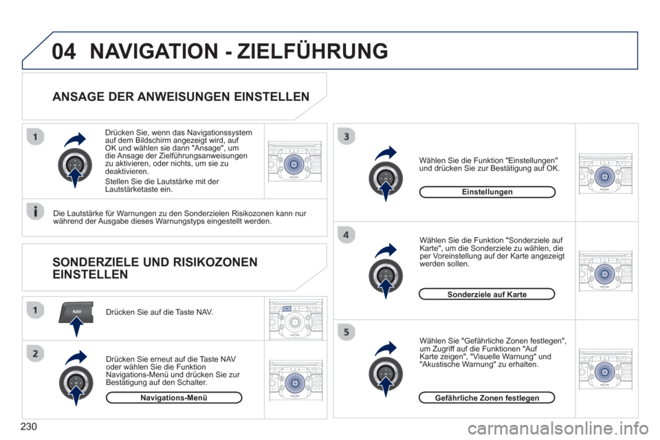 Peugeot 3008 Hybrid 4 2013  Betriebsanleitung (in German) 230
NAV
04
2ABC3DEF5JKL4GHI6MNO8TUV7PQRS9WXYZ0*#
1RADIO MEDIANAV TRAFFIC
SETUPADDR
BOOK
2ABC3DEF5JKL4GHI6MNO8TUV7PQRS9WXYZ0*#
1RADIO MEDIANAV TRAFFIC
SETUPADDR
BOOK
2ABC3DEF5JKL4GHI6MNO8TUV7PQRS9WXYZ0