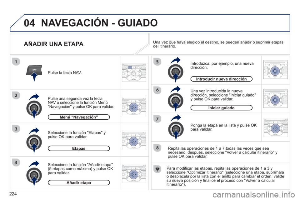Peugeot 3008 Hybrid 4 2012  Manual del propietario (in Spanish) 224
04
NAV2ABC3DEF5JKL4GHI6MNO8TUV7PQRS9WXYZ0*#
1RADIO MEDIANAV ESC TRAFFIC
SETUPADDR
BOOK
2ABC3DEF5JKL4GHI6MNO8TUV7PQRS9WXYZ0*#
1RADIO MEDIANAV ESC TRAFFIC
SETUPADDR
BOOK
2ABC3DEF5JKL4GHI6MNO8TUV7PQR