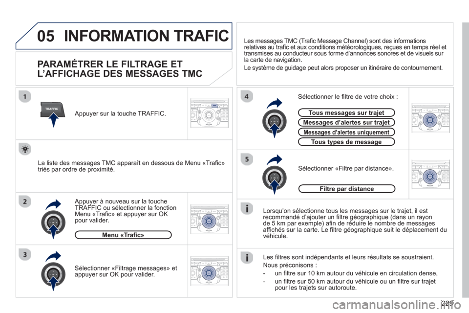 Peugeot 3008 Hybrid 4 2012  Manuel du propriétaire (in French) 229
05
TRAFFIC
2ABC3DEF5JKL4GHI6MNO8TUV7PQRS9WXYZ0*#
1RADIO MEDIANAV ESC TRAFFIC
SETUPADDR
BOOK
2ABC3DEF5JKL4GHI6MNO8TUV7PQRS9WXYZ0*#
1RADIO MEDIANAV ESC TRAFFIC
SETUPADDR
BOOK
2ABC3DEF5JKL4GHI6MNO8TU