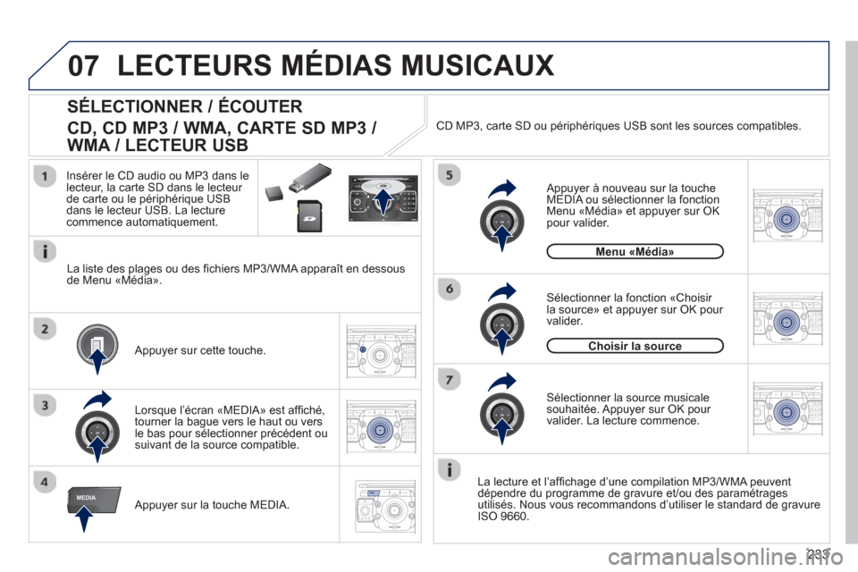 Peugeot 3008 Hybrid 4 2012  Manuel du propriétaire (in French) 233
07
MEDIA
2ABC3DEF5JKL4GHI6MNO8TUV7PQRS9WXYZ0*#
1RADIO MEDIANAV ESC TRAFFIC
SETUPADDR
BOOK
2ABC3DEF5JKL4GHI6MNO8TUV7PQRS9WXYZ0*#
1RADIO MEDIANAV ESC TRAFFIC
SETUPADDR
BOOK
2ABC3DEF5JKL4GHI6MNO8TUV7