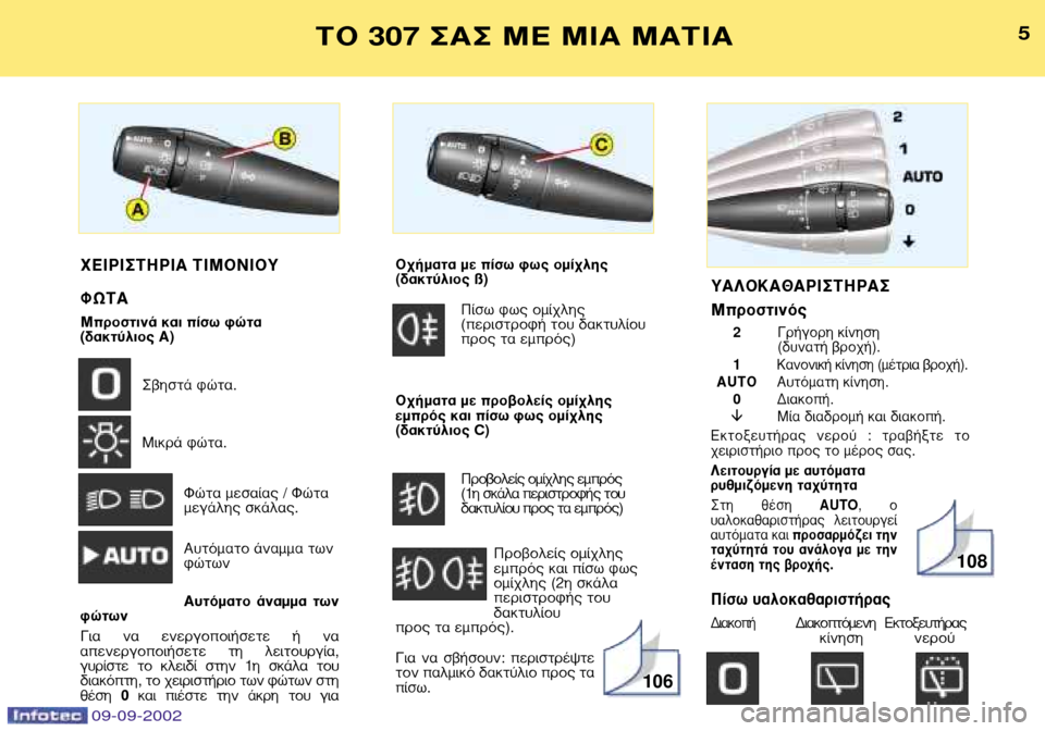 Peugeot 307 Break 2002.5 Εγχειρίδιο χρήσης (in Greek) Ã∂πƒπ™∆∏ƒπ∞ ∆πª√¡π√À ºø∆∞
ªÚÔÛÙÈÓ¿ Î·È ›Ûˆ ÊÒÙ·
(‰·ÎÙ‡ÏÈÔ˜ ∞)™‚ËÛÙ¿ ÊÒÙ·.
ªÈÎÚ¿ ÊÒÙ·.
ºÒÙ· ÌÂÛ· Peugeot 307 Break 2002.5 Εγχειρίδιο χρήσης (in Greek) Ã∂πƒπ™∆∏ƒπ∞ ∆πª√¡π√À ºø∆∞
ªÚÔÛÙÈÓ¿ Î·È ›Ûˆ ÊÒÙ·
(‰·ÎÙ‡ÏÈÔ˜ ∞)™‚ËÛÙ¿ ÊÒÙ·.
ªÈÎÚ¿ ÊÒÙ·.
ºÒÙ· ÌÂÛ·