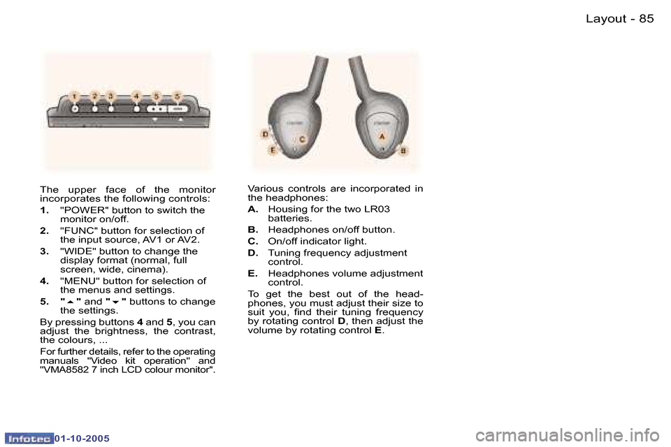 Peugeot 307 Break Dag 2005.5  Owners Manual �L�a�y�o�u�t�8�4 �-
�0�1�-�1�0�-�2�0�0�5
�8�5�L�a�y�o�u�t�-
�0�1�-�1�0�-�2�0�0�5
�T�h�e�  �u�p�p�e�r�  �f�a�c�e�  �o�f�  �t�h�e�  �m�o�n�i�t�o�r�  
�i�n�c�o�r�p�o�r�a�t�e�s� �t�h�e� �f�o�l�l�o�w�i�n�g