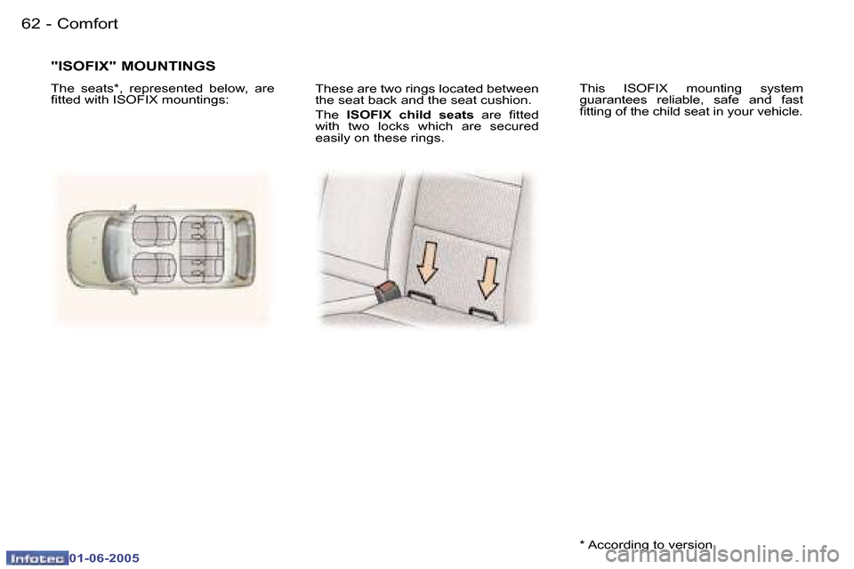 Peugeot 307 Break Dag 2005  Owners Manual �6�2 �-
�0�1�-�0�6�-�2�0�0�5
�6�3
�-
�0�1�-�0�6�-�2�0�0�5
�T�h�e�s�e� �a�r�e� �t�w�o� �r�i�n�g�s� �l�o�c�a�t�e�d� �b�e�t�w�e�e�n�  
�t�h�e� �s�e�a�t� �b�a�c�k� �a�n�d� �t�h�e� �s�e�a�t� �c�u�s�h�i�o�n