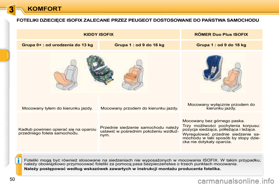 Peugeot 307 CC 2007.5  Instrukcja Obsługi (in Polish) i
�5�0
KOMFORT
� �F�O�T�E�L�I�K�I� �D�Z�I�E�C�I	�C�E� �I�S�O�F�I�X� �Z�A�L�E�C�A�N�E� �P�R�Z�E�Z� �P�E�U�G�E�O�T� �D�O�S�T�O�S�O�W�A�N�E� �D�O� �P�A0�S�T�W�A� �S�A�M�O�C�H�O�D�U� 
� �F�o�t�e�l�i�k�i