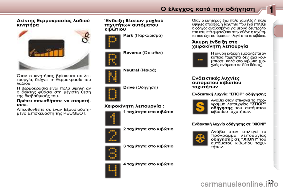 Peugeot 307 CC 2007.5  Εγχειρίδιο χρήσης (in Greek) 23
"  .9M3A="  8KO-  O5  =L/35N5
  