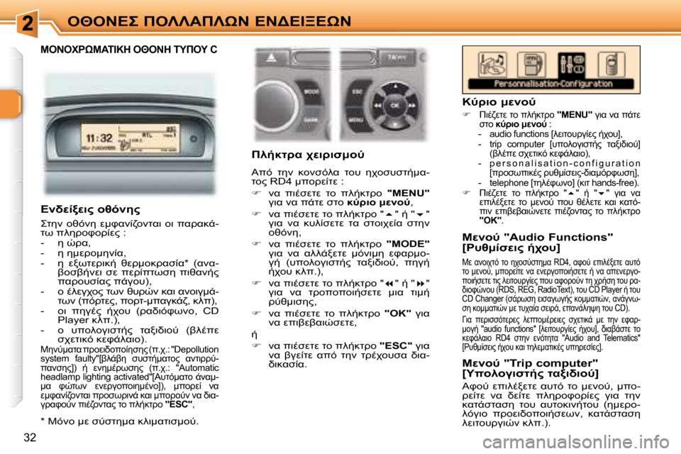 Peugeot 307 CC 2007.5  Εγχειρίδιο χρήσης (in Greek) 32
"I" 