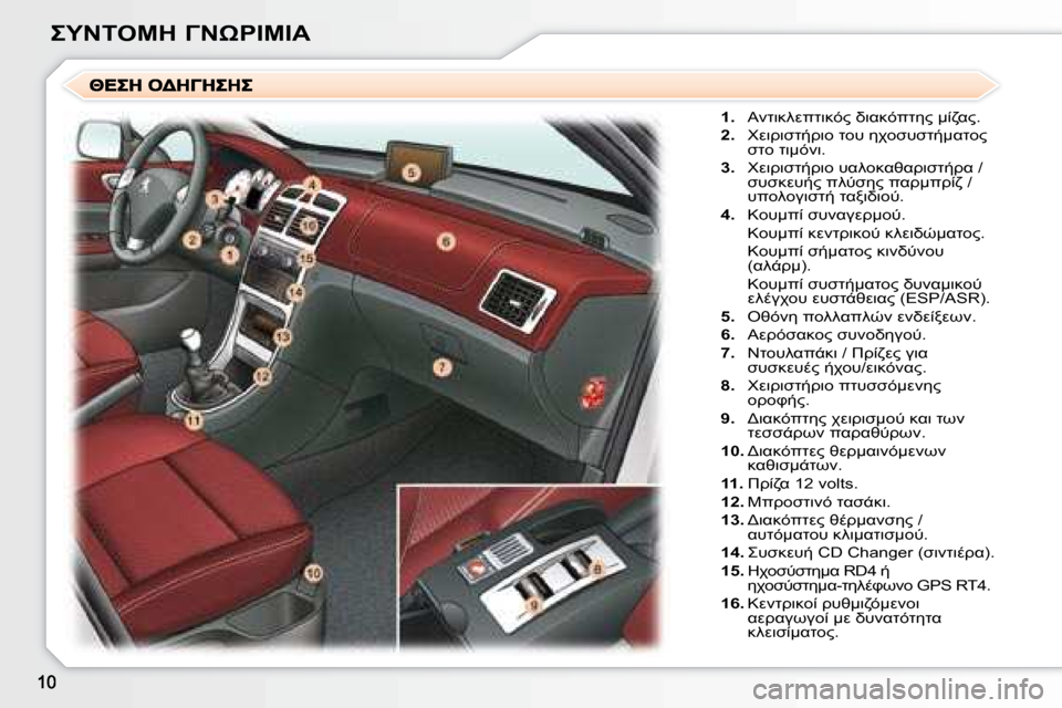 Peugeot 307 CC 2007.5  Εγχειρίδιο χρήσης (in Greek)  	"