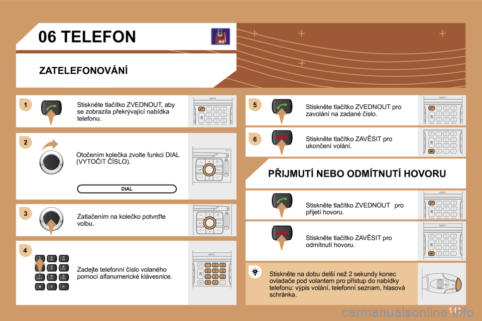 Peugeot 307 CC 2007  Návod k obsluze (in Czech)  1 4 1
 2
 a b c
 5
 j k l
 8
 t u v  3
 d e f
 6
 m n o
 9
 w x y z
 1  4
 g h i
 7
 p q r s
 0  #
 E S C
 M E N U  L I S T
 E S C
 M E N U  L I S T
 2
 a b c
 5
 j k l
 8
 t u v  3
 d e f
 6
 m n o
