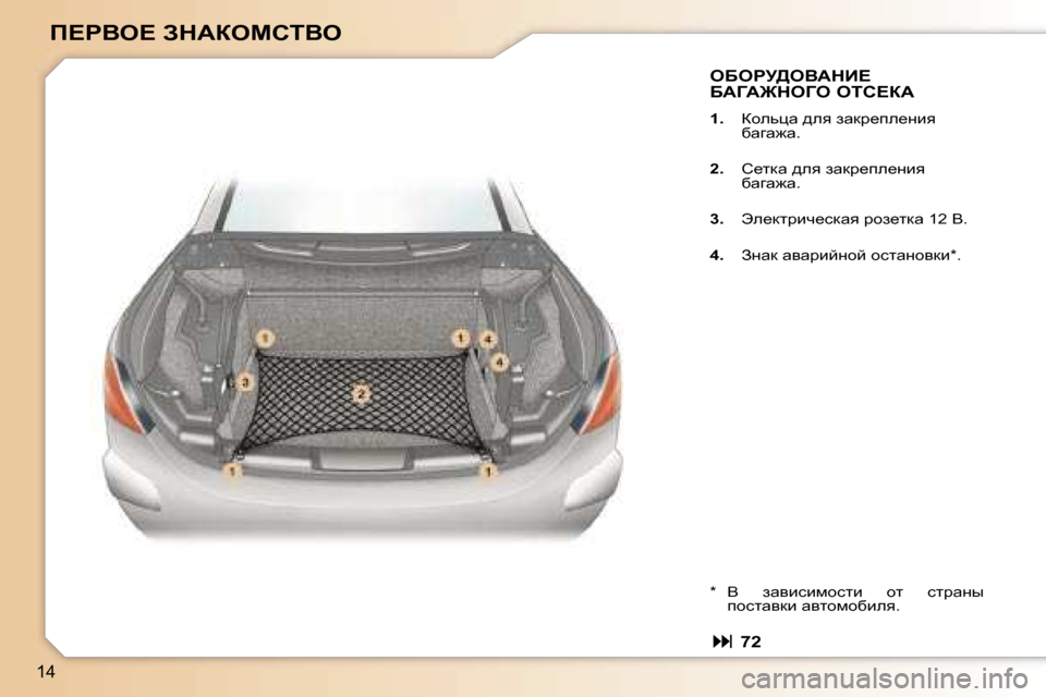 Peugeot 307 CC 2006  Инструкция по эксплуатации (in Russian) �1�4
f?gYe?� AdWaechiYe
eXegj>eYWdB?�  
XW=W@de=e� eih?aW
�1�.�  ahevéw� ^ey� awdj_ie_Öby� 
xwzw`w�.
�2�. �  h_ldw� ^ey� 