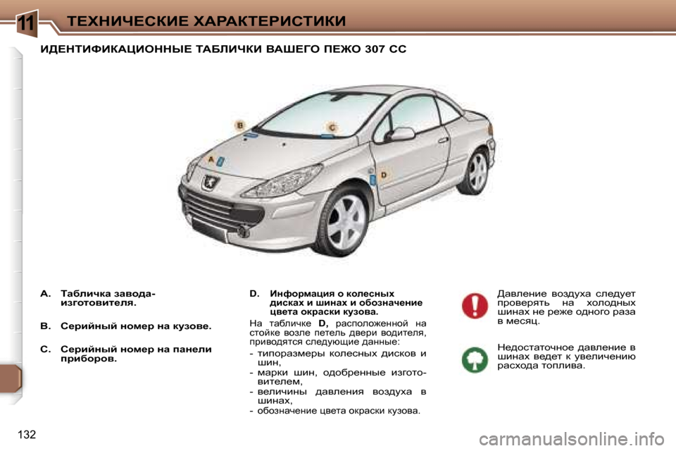 Peugeot 307 CC 2006  Инструкция по эксплуатации (in Russian) �1�1i?ldBn?haB?� lWgWai?gBhiBaB
�1�3�2
B>?diBkBaWmBeddr?� iWXbBnaB� YWo?=e� f?@e� �3�0�7� hh
�D�.�  BÖnhjfwpby� h� dhe_k