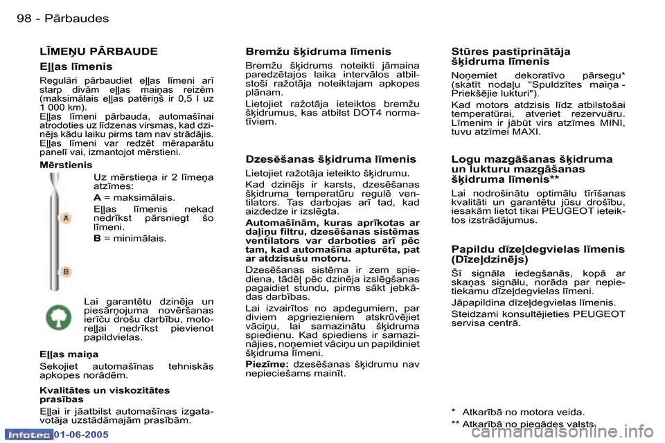 Peugeot 307 CC 2005  Īpašnieka rokasgrāmata (in Latvian) �P