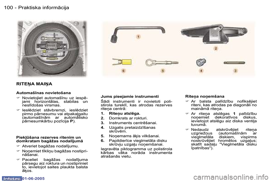 Peugeot 307 CC 2005  Īpašnieka rokasgrāmata (in Latvian) �P�r�a�k�t�i�s�k�a� �i�n�f�o�r�m