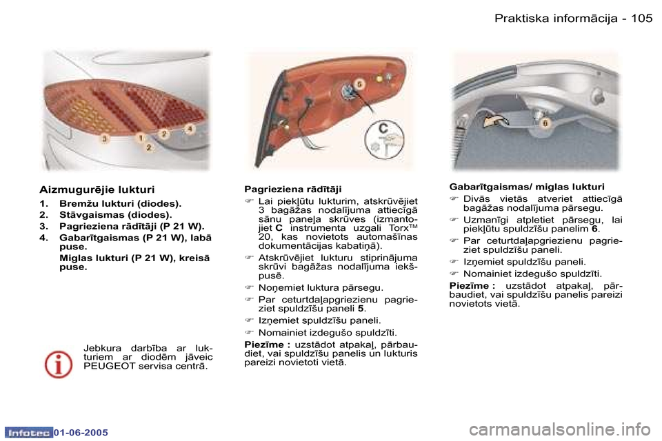 Peugeot 307 CC 2005  Īpašnieka rokasgrāmata (in Latvian) �P�r�a�k�t�i�s�k�a� �i�n�f�o�r�m