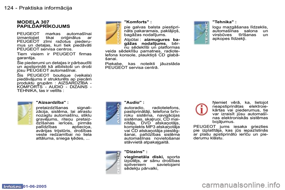 Peugeot 307 CC 2005  Īpašnieka rokasgrāmata (in Latvian) �P�r�a�k�t�i�s�k�a� �i�n�f�o�r�m