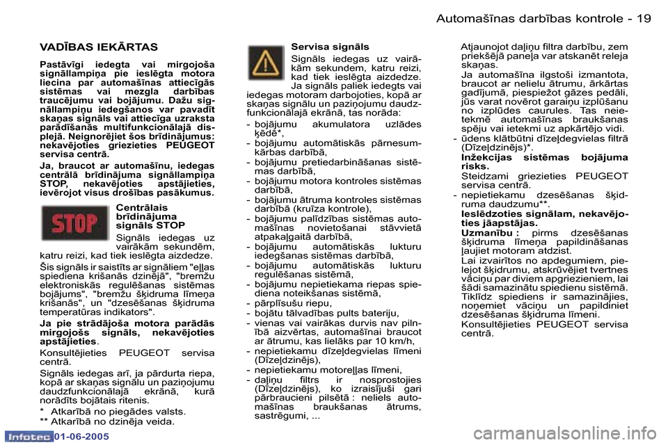 Peugeot 307 CC 2005  Īpašnieka rokasgrāmata (in Latvian) �A�u�t�o�m�a�š
