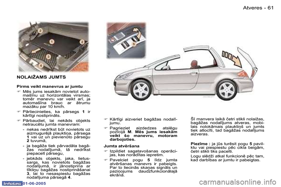 Peugeot 307 CC 2005  Īpašnieka rokasgrāmata (in Latvian) �A�t�v�e�r�e�s�6�0 �-
�0�1�-�0�6�-�2�0�0�5
�6�1�A�t�v�e�r�e�s�-
�0�1�-�0�6�-�2�0�0�5
�N�O�L�A�I�Ž�A�M�S� �J�U�M�T�S
�P�i�r�m�s� �v�e�i�k�t� �m�a�n�e�v�r�u�s� �a�r� �j�u�m�t�u 
�F�  �M